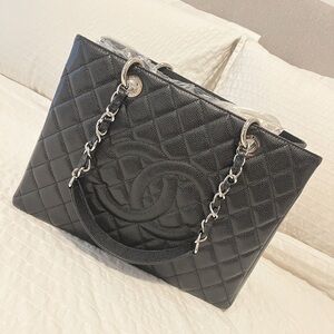 Chanel GST (Black w/ Silver Hardware)